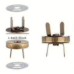 5pcs Round Strong Magnet Metal Card Buckle Magnetic Snap Button