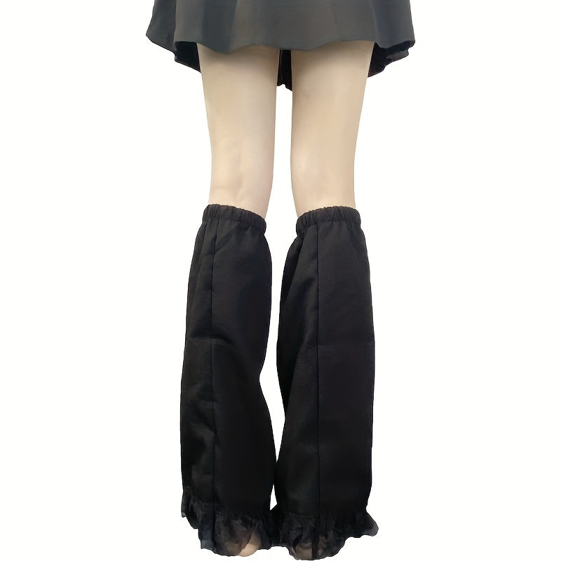 Lace Hollow Leg Warmers Gothic Knee High Socks