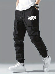 SPIKE Print Cargo Pants Men's Flap Pocket Trousers