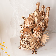 DIY 3D Wooden Puzzle Building Blocks Kit Retro Style Wooden Home Decor Gift