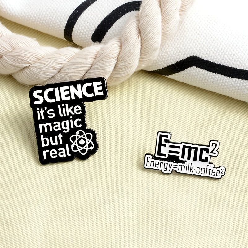 Chemical Physics Formula Pattern Zinc Alloy Pin
