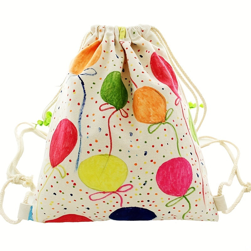 2pcs Kids Drawstring Backpack Watercolor Set DIY Pattern Special Pen