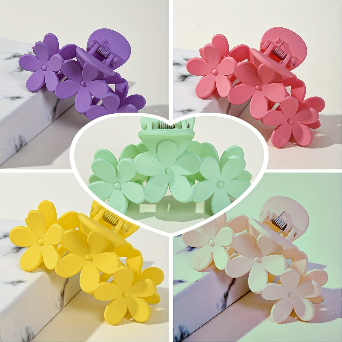 Boho Style Hair Claw Clip Solid Hair Accessory