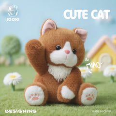 Realistic Kitten Plush Toy Soft Brown Stuffed Animal