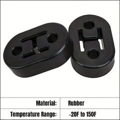 4pcs Universal Rubber Exhaust Hanger Muffler 2 Hole 0.47in Insulator Support