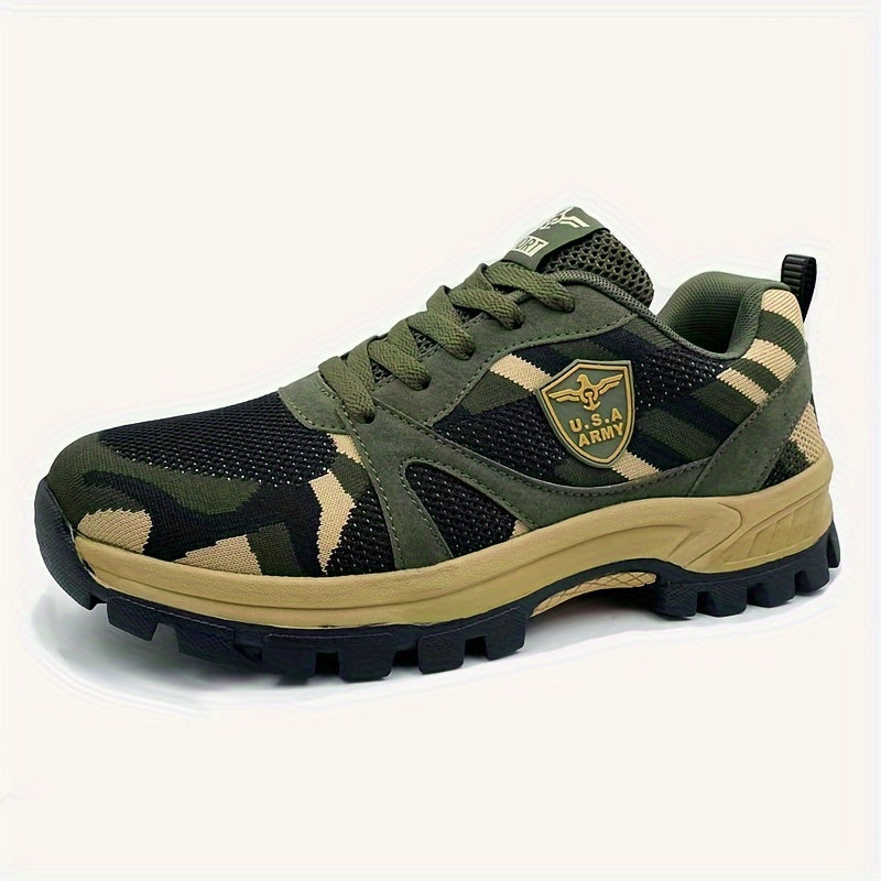 Camouflage Outdoor Hiking Boots Wear Resistant Climbing Shoes