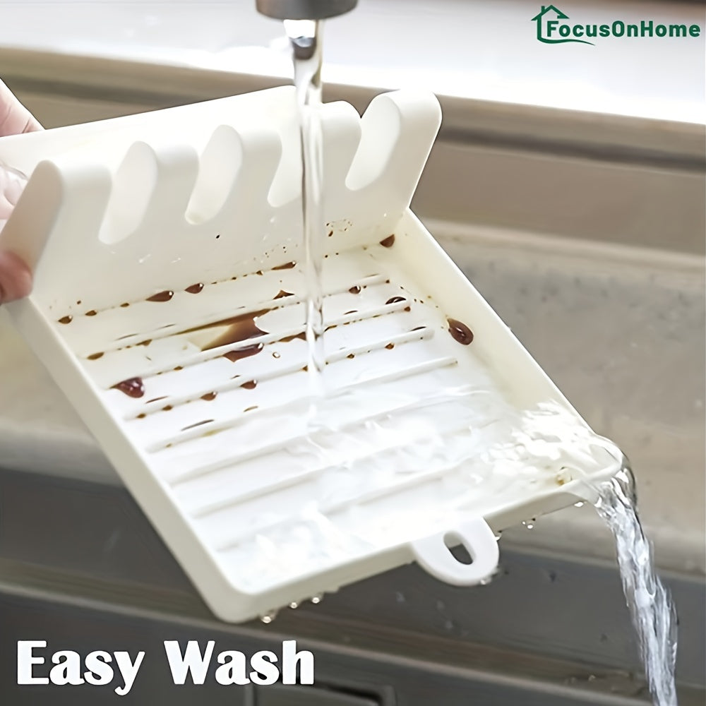 Plastic Kitchenware Holder 4 Card Cooking Utensil Rest