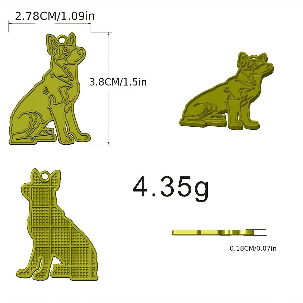 Wolf Dog Puppy Keychain Metal Cartoon Animal Vintage Car Pendant