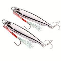 Electroplated Spoon Metal Jigs Fishing Lures with Hooks - 6 Weights 7g to 40g