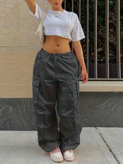 Y2K Oversized Cargo Straight Casual Pants Women's Clothing