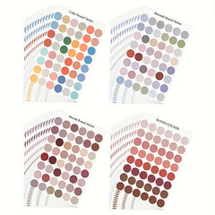 5 Sheets Polka Dot Stickers 2 16 Cm Labels Morandi Round Stickers