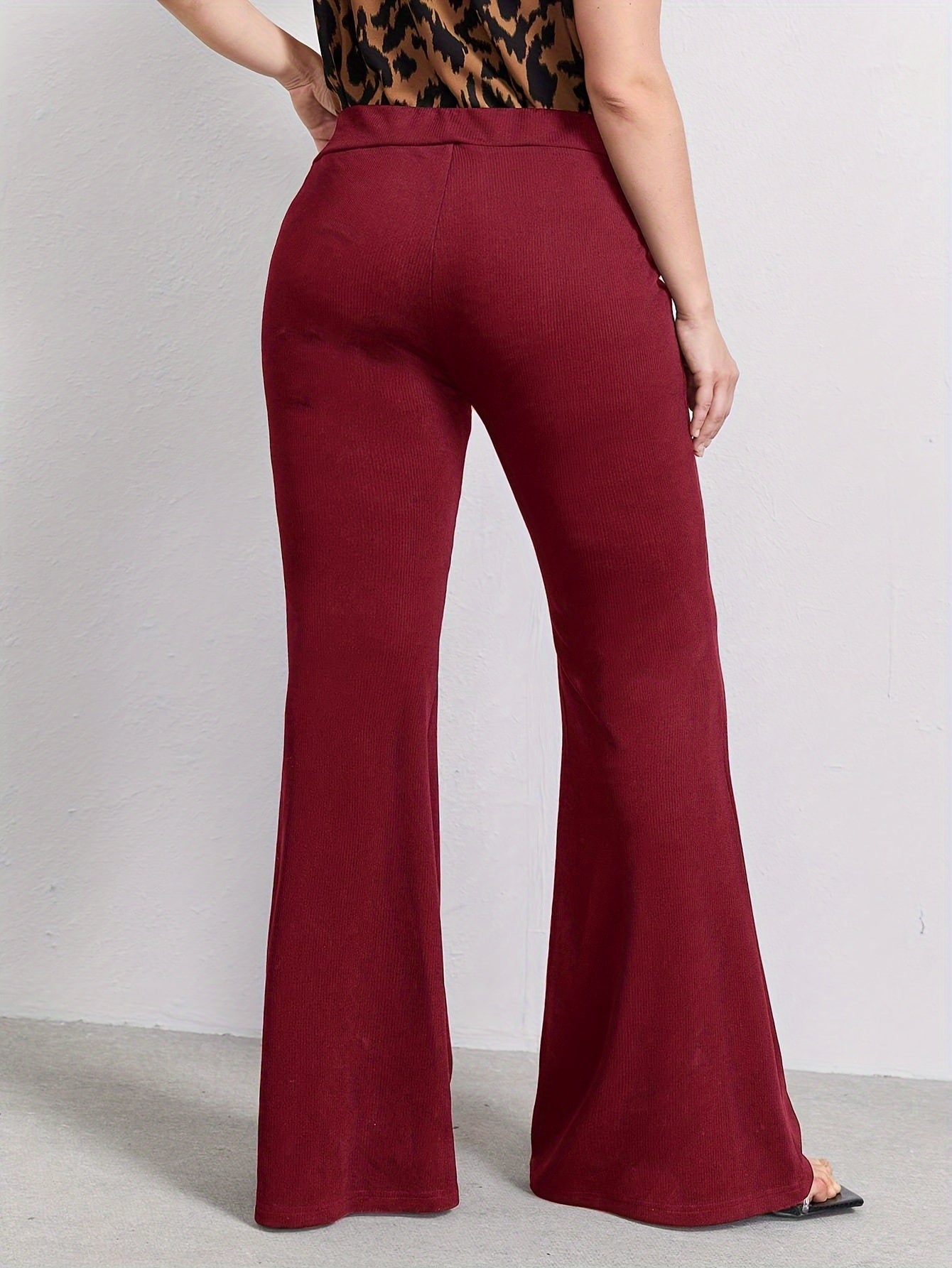  Women's High Waist Flared Leg Trousers