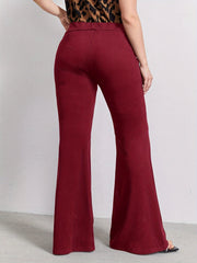  Women's High Waist Flared Leg Trousers