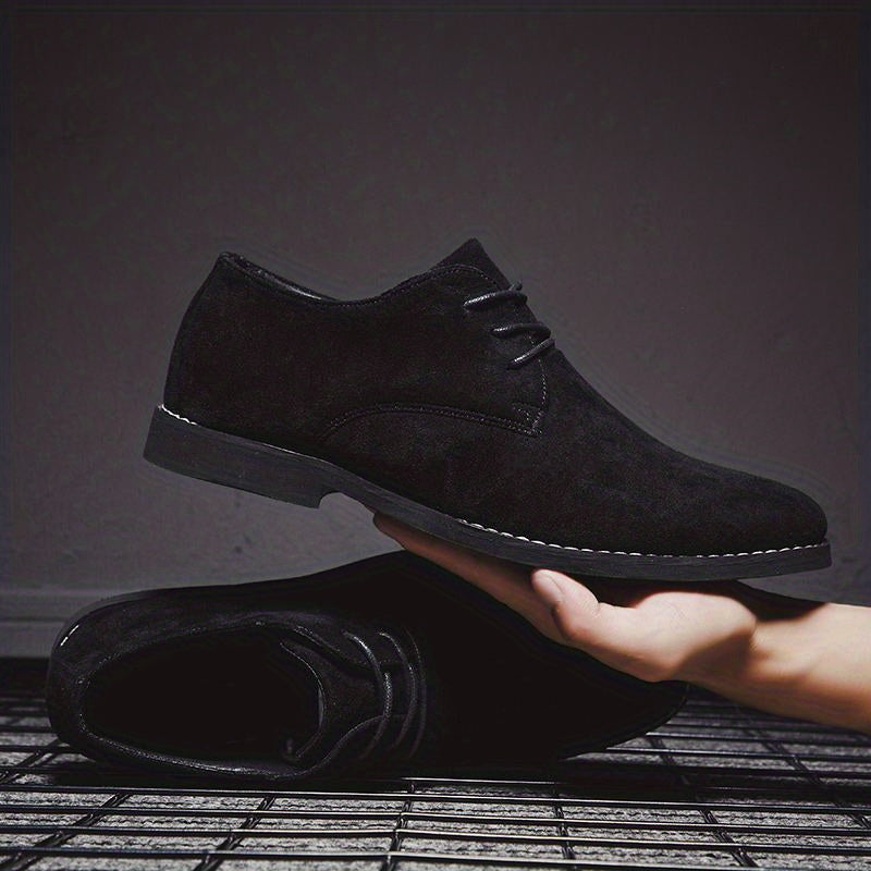 Men's Retro Lace Up Derby Shoes Wear-resistant Non-Slip Casual Shoes