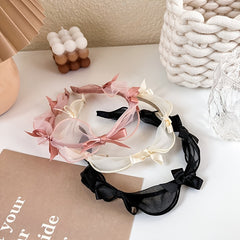 Bowknot Lace Hair Hoop Headband Thin Edge Hair Accessories