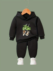 2pcs Shoes Print Outfits Girls Hoodies Jogger Pants Set For Girls