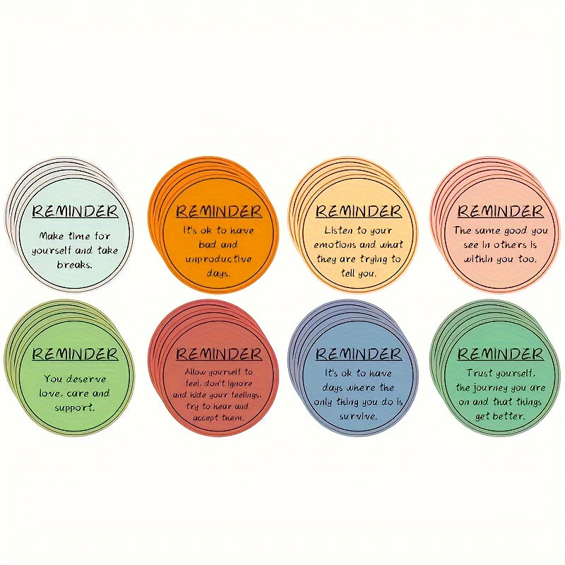 24pcs Mental Health Positive Waterproof Reminder Stickers for Phone/Computer