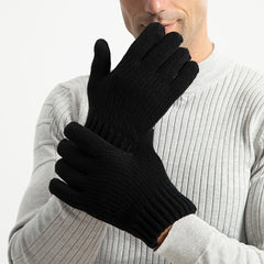 Double Layered Plush Knitted Touch Screen Gloves Winter Windproof