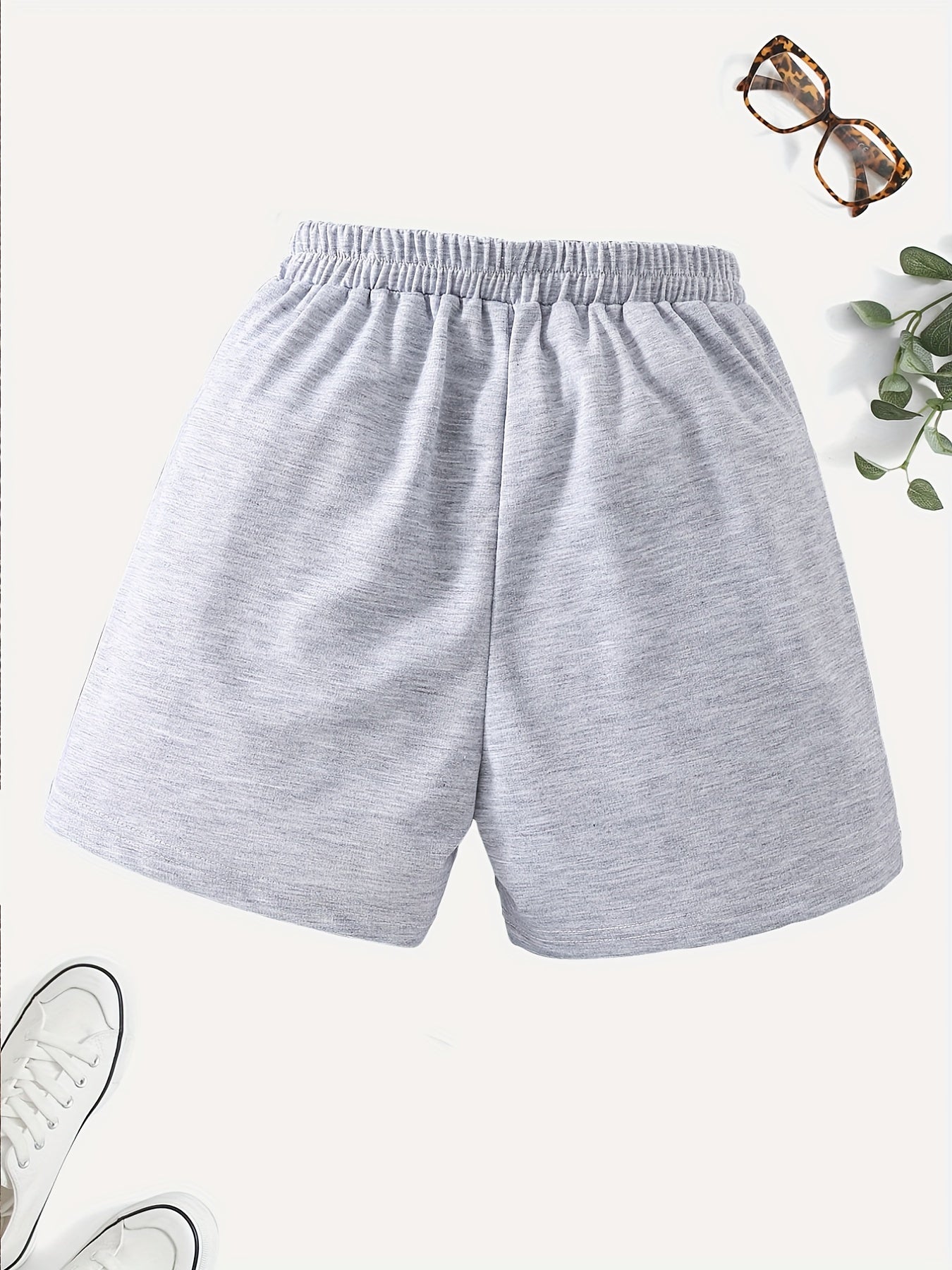 Girls' Happy Bear Graphic Shorts Outwear Elastic Waist Summer Shorts