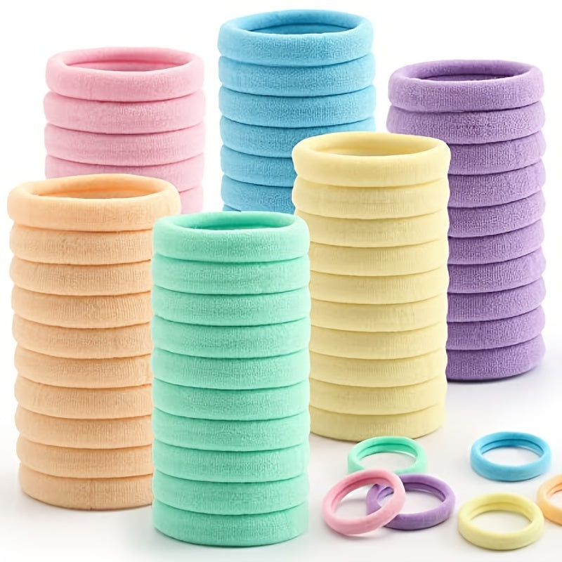 120 Colorful Spring Hair Ties Ponytail Holders Hair Accessories