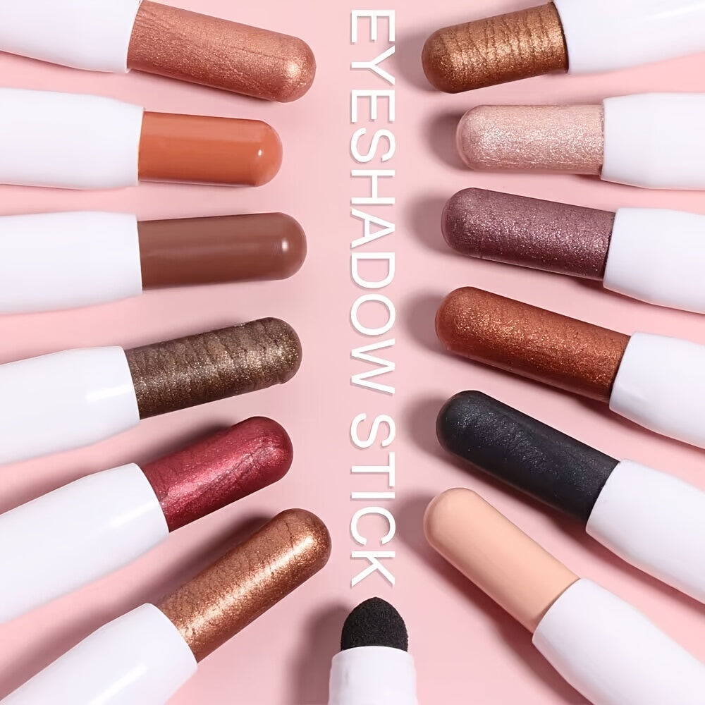 12 Colors Monochrome Eyeshadow Pen Eye Brightener Stick