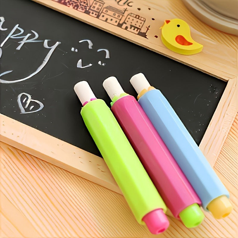 3pc Easy-Grip Chalk Clip, Non-Dirty Cover, Durable, Wear-Resistant, Mixed Colors