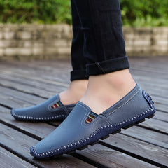 Men's Hand Stitched Loafer Shoes Lightweight Slip On Flats