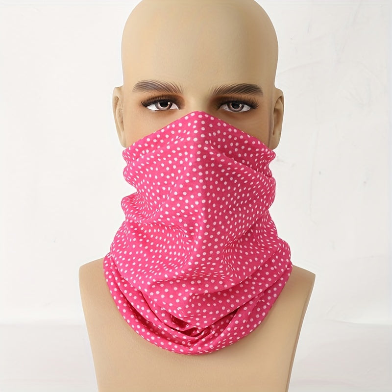 Soft Pink Multifunctional Riding Neck Gaiter For Men
