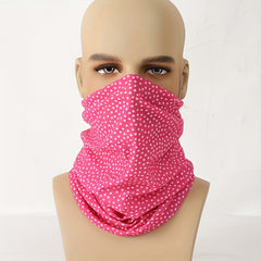 Soft Pink Multifunctional Riding Neck Gaiter For Men