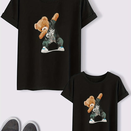Bear Print Matching T Shirt Set for Parent & Child