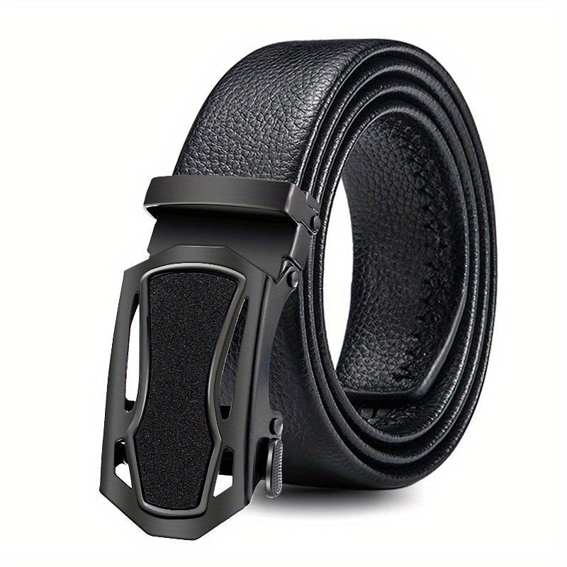 Men's Leather Belt Automatic Buckle Work Business Gift Dad Husband