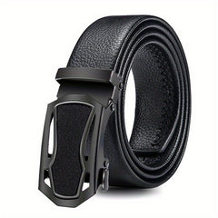 Men's Leather Belt Automatic Buckle Work Business Gift Dad Husband