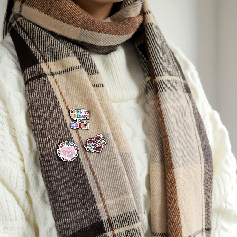 Colorful Rainbow Font Alloy Brooch Pin Universal for Men and Women