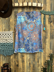 Graphic Print Crew Neck Tank Top Sleeveless Casual Summer Women's Clothing