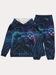 Boy's Game Console Hoodie & Pants Set for Fall Winter