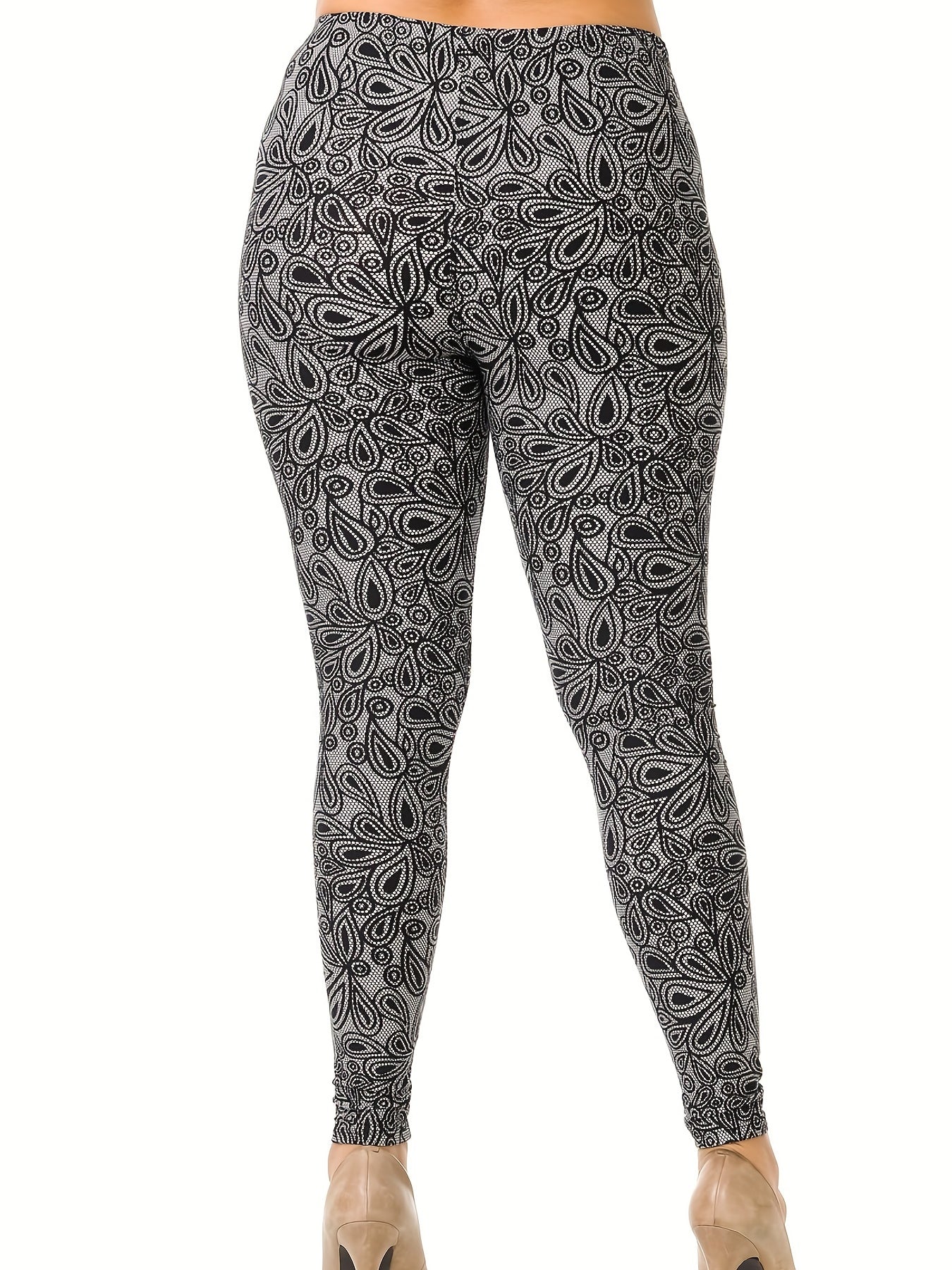  Floral Print High Rise Leggings