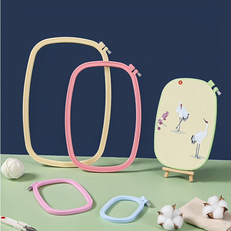 4pcs Macaroon Colorful Embroidery Hoops Set
