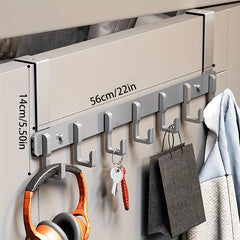 Over the Door Rack Hook Punch Hanger Storage Rack Bag Clothes Key