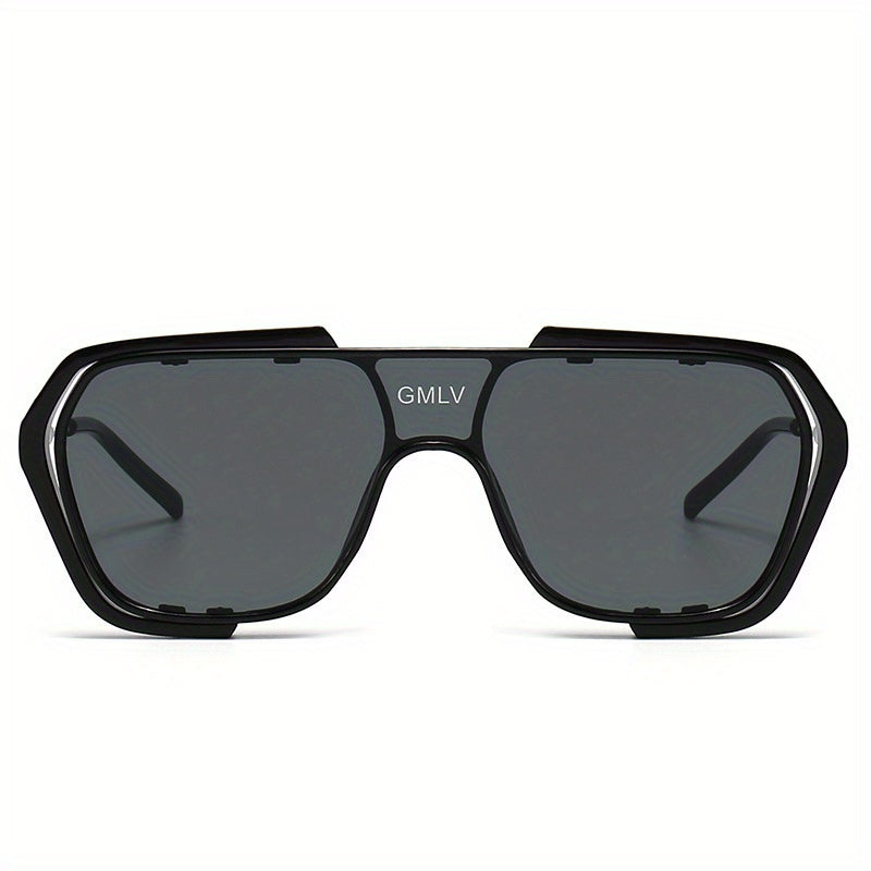Y2K Aviator Sunglasses Unisex Futuristic Punk Style Outdoor Eyewear UV400