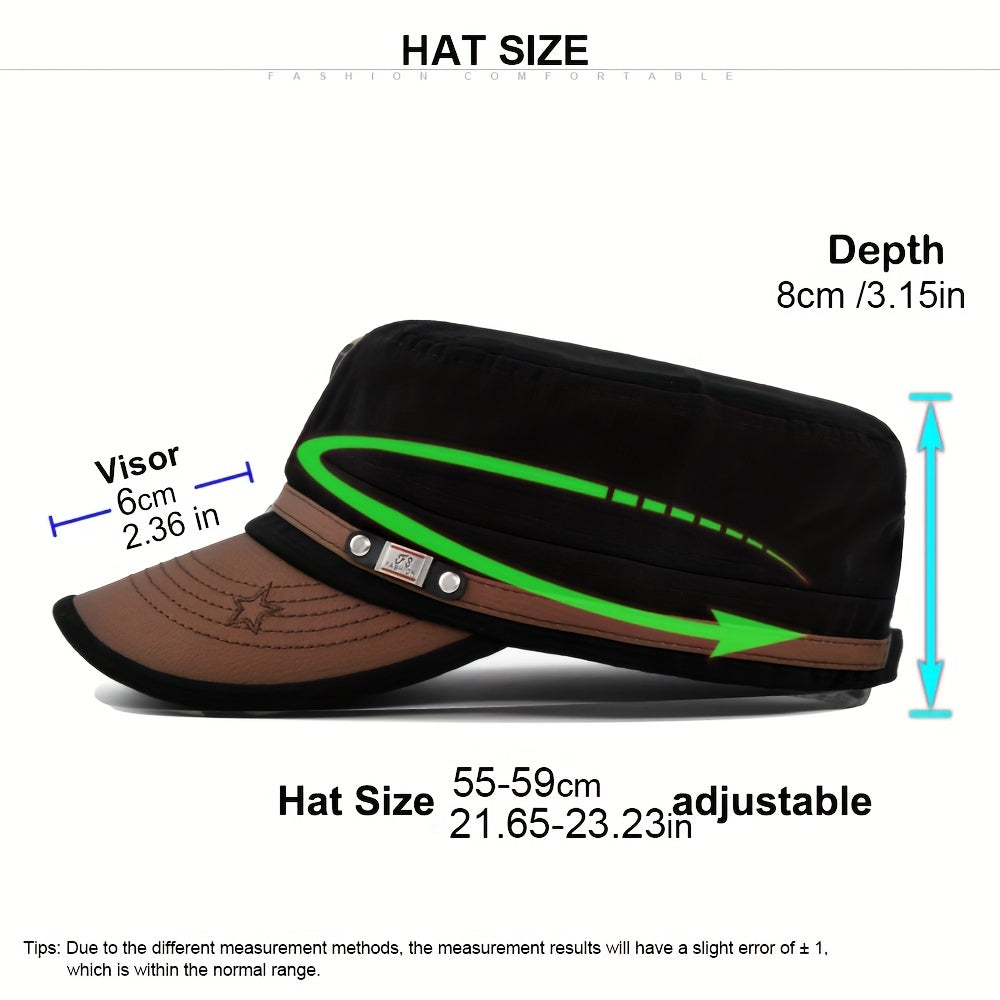 Meromibe Men's Military Cap Adjustable Hat For Outdoor Fishing Hiking