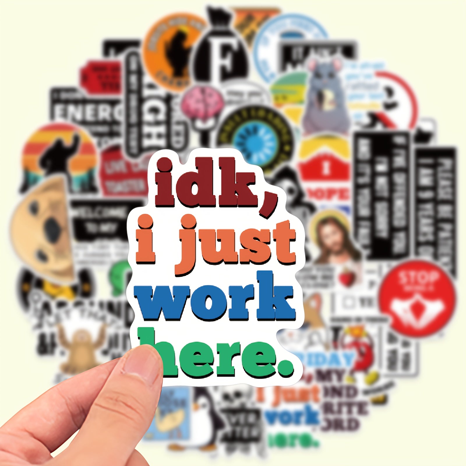 50 Pack Funny Graffiti Vinyl Stickers for Laptops Motorcycles Guitars
