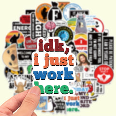 50 Pack Funny Graffiti Vinyl Stickers for Laptops Motorcycles Guitars