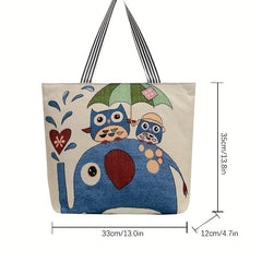 Animal Pattern Large Capacity Cartoon Shoulder Bag
