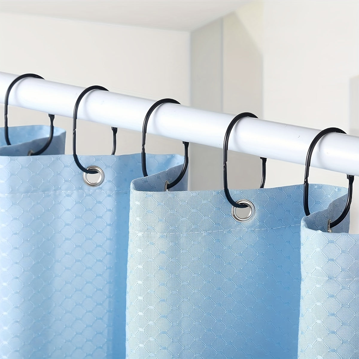 12pcs Rustproof Shower Curtain Hook for Bathroom Shower Rod