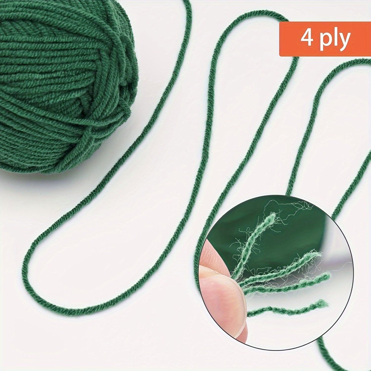 3pcs Beginner Crochet Yarn 100 4 Layers Acrylic Cotton Soft Yarn 50g