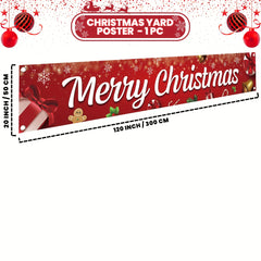 Outdoor Merry Christmas Banner 304.8x50.8 cm for Party Decorations