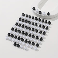 100pcs Flower Shaped Mini Hair Claw Ponytail Holder