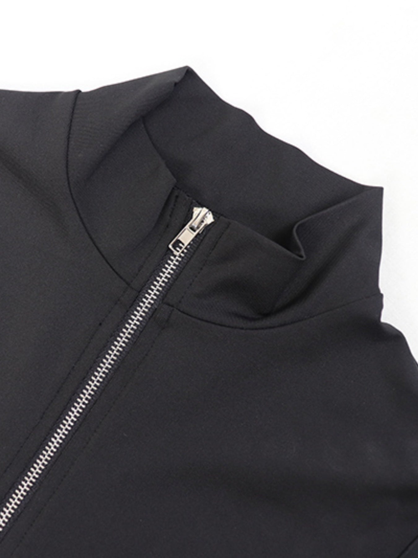 Solid Zip Up Bodycon Jumpsuit Nightclub Sexy High Waist Women's Clothing