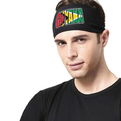 Guyana Flag Headbands for Men Athletic Non Slip Workout Headbands