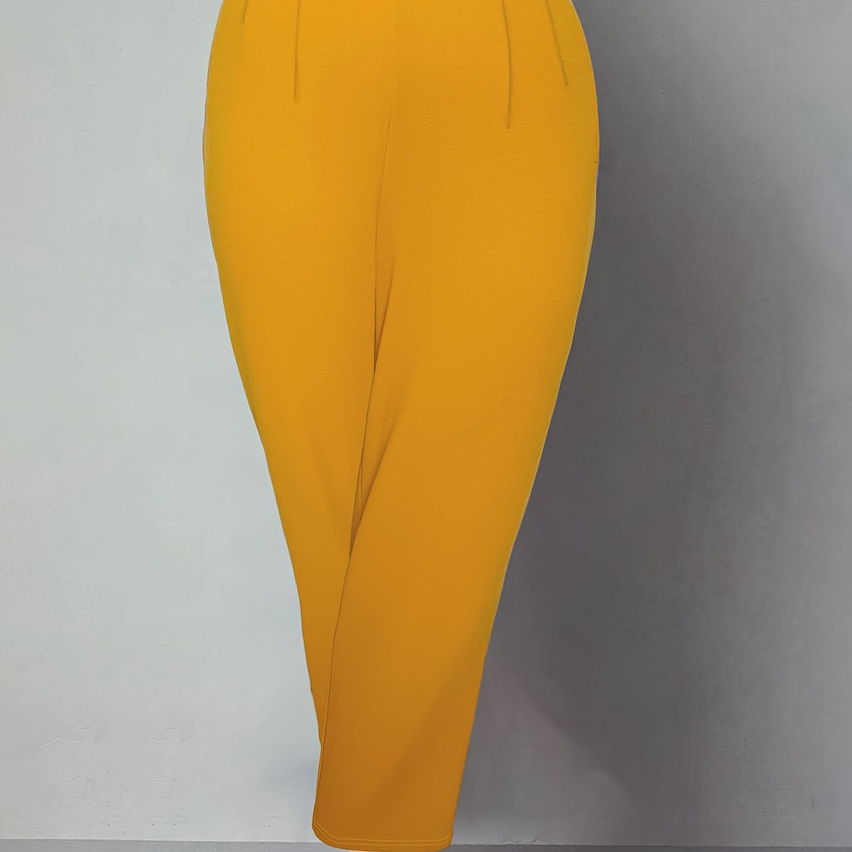 Women's Plus High Waisted Stretch Trousers With Pockets